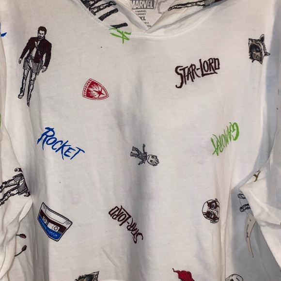 DLR Marvel Guadians of the galaxy character icon all over print hoodie sz XS,2X - Picture 2 of 6